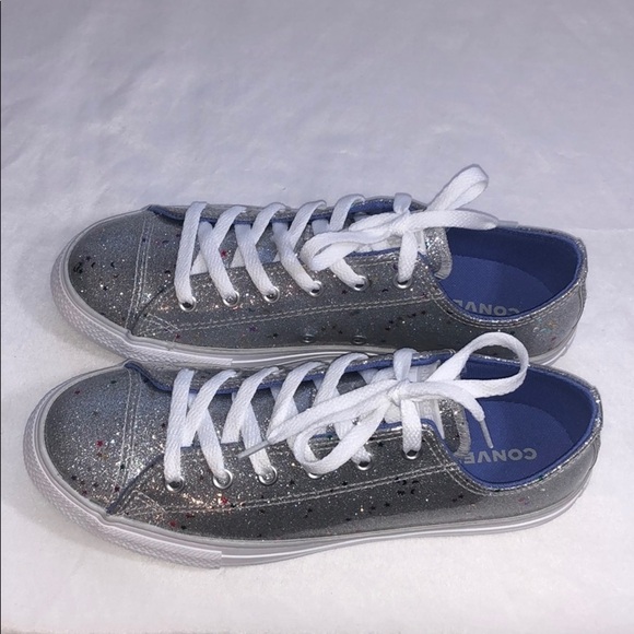 LAST ONE!! New Converse CTAS OX Glitter Sneakers Size 5 - Picture 7 of 16